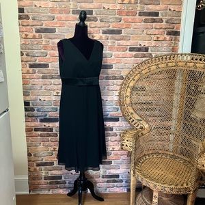 Ann Taylor Black Silk Chiffon Dress